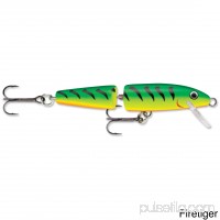 Rapala Jointed Lure Size 07, 2 3/4" Length, 4'-6' Depth, 2 Number 8 Treble Hooks, Blue, Per 1   555613257